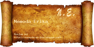 Nemoda Erika névjegykártya